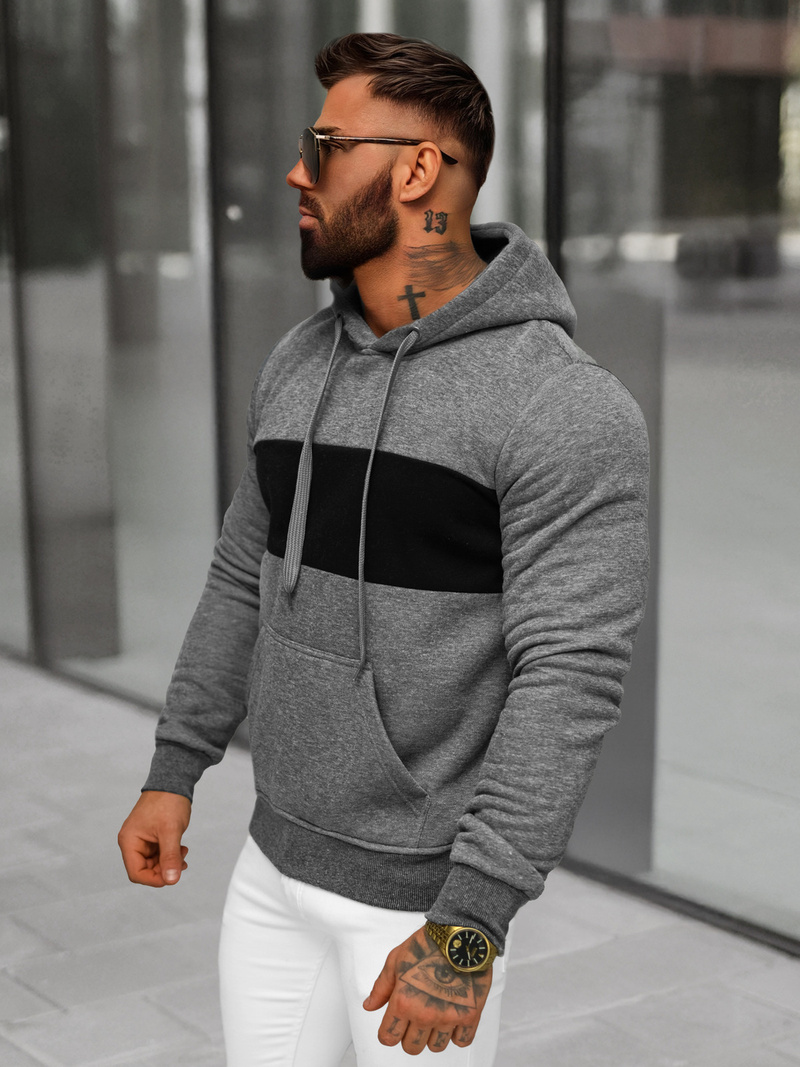 Men's Hoodie - Anthracite OZONEE JS/8B1308/5