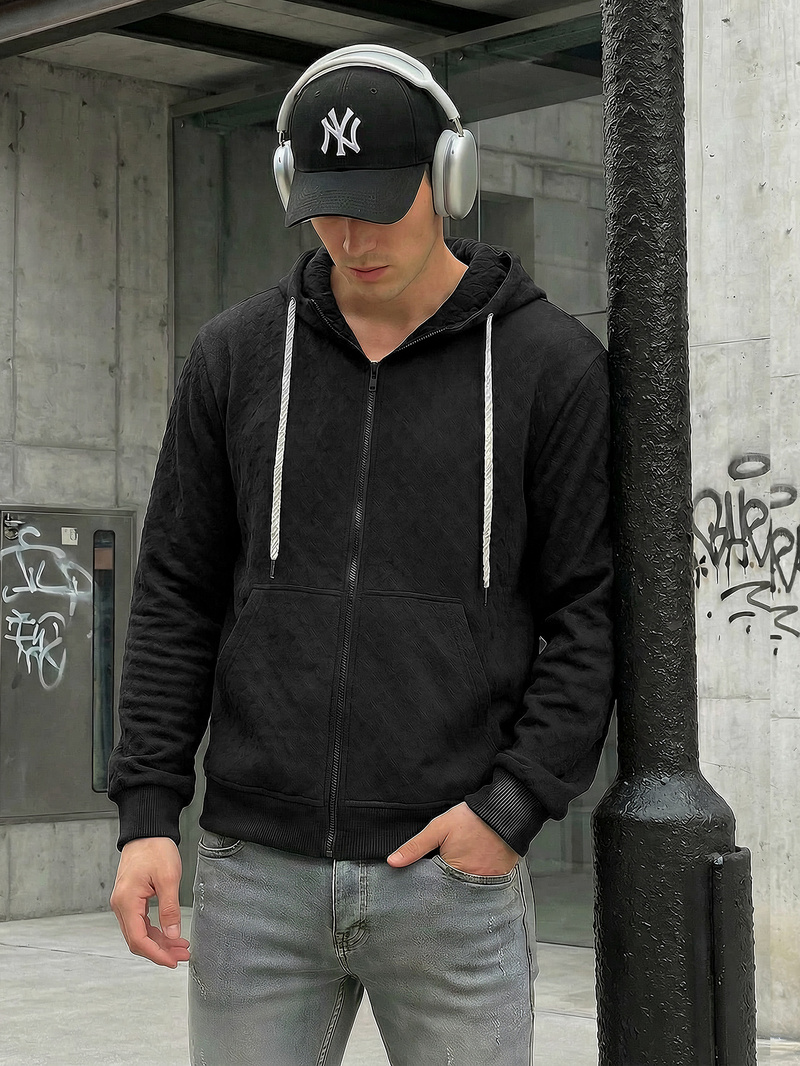 Men's Hoodie - Black OZONEE O/G3066