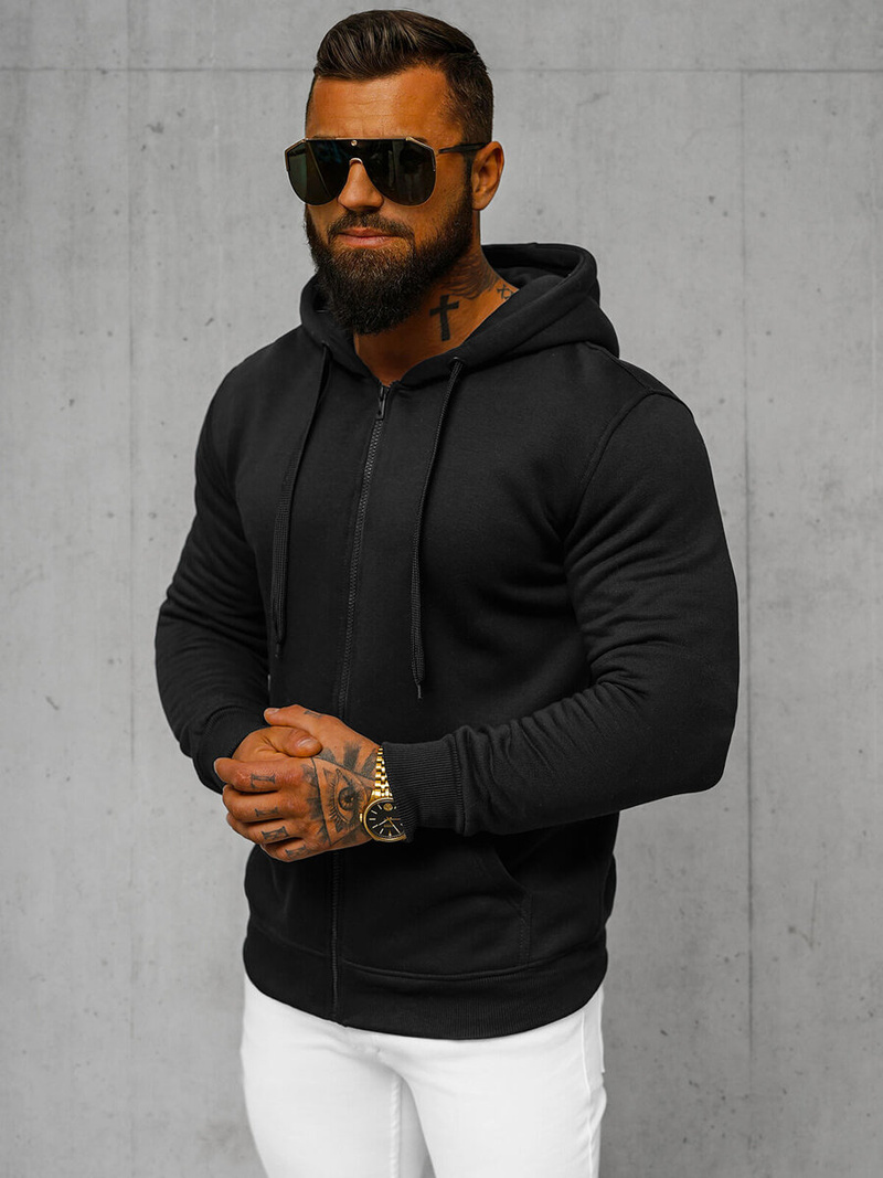 Men's Hoodie - Black OZONEE JS/2008Z