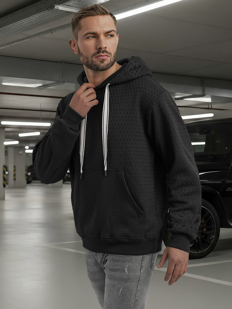 Men's Hoodie - Black OZONEE O/G3065