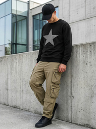 Men's Sweatshirt - Black OZONEE JS/65B3920/3Z