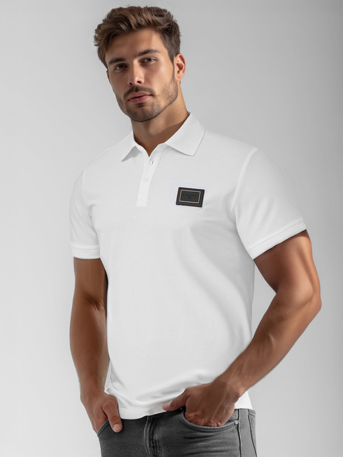 Men's Polo Shirt - White OZONEE NB/MT3124Z