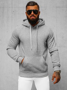 Men's Hoodie - Grey OZONEE JS/2009Z