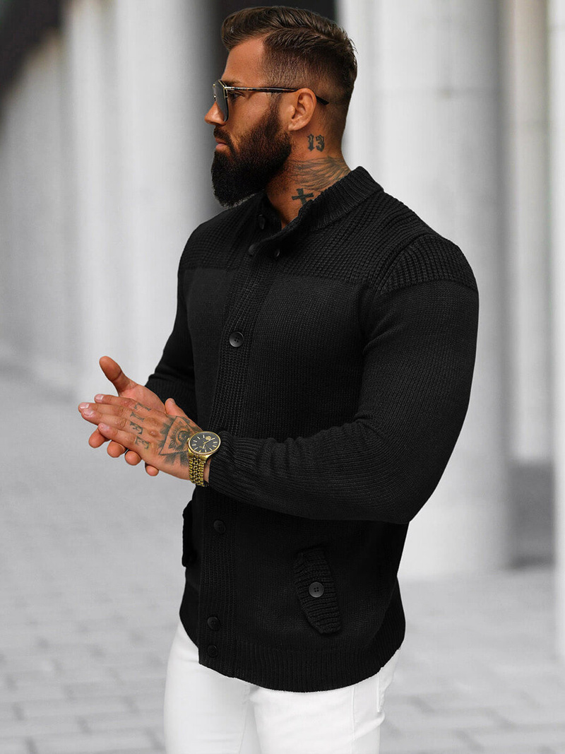 Men's Jumper - Black OZONEE NB/MM6011/4Z