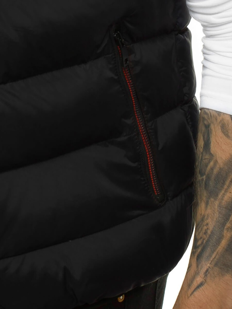 Men's Gilet - Black-Red OZONEE N/6505