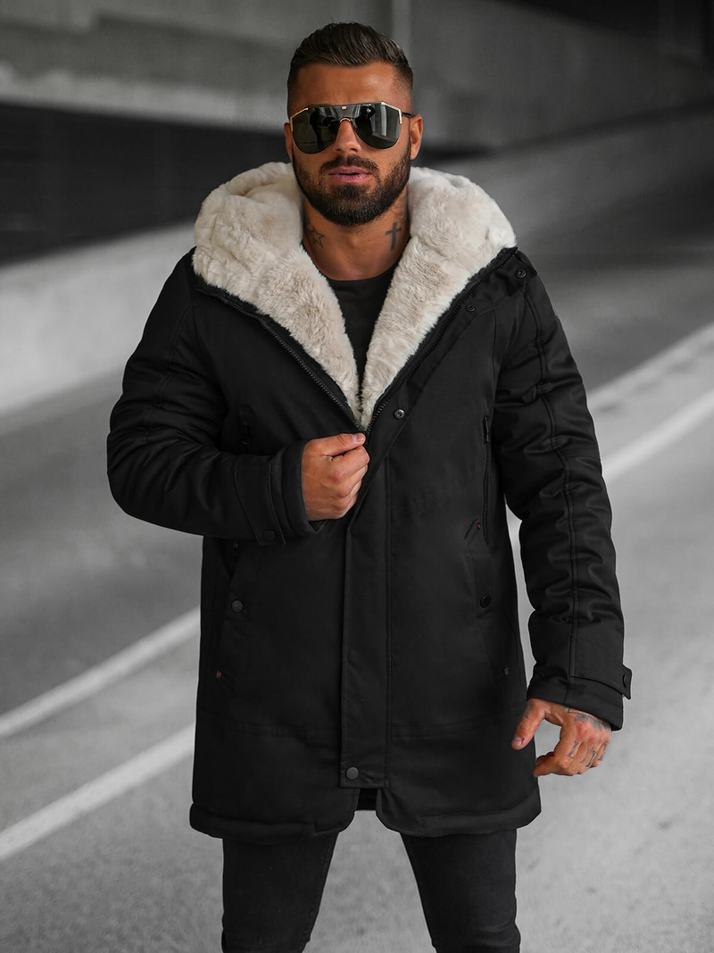 Men's Winter Jacket - Black OZONEE JS/22M319/392Z