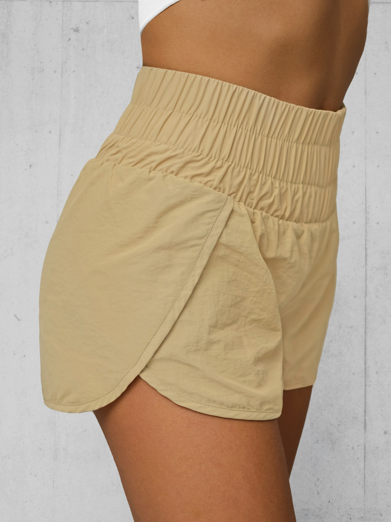 Women's sports shorts - beige OZONEE JS/XY24019S