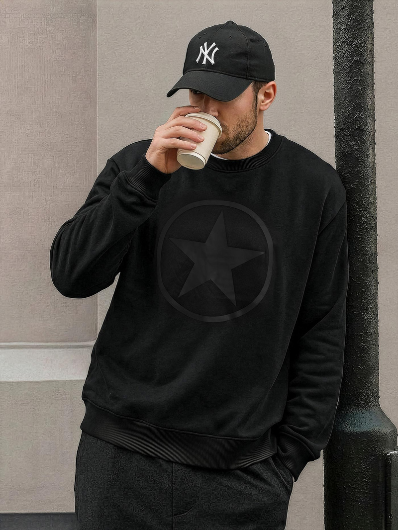 Men's Sweatshirt - Black OZONEE JS/8B1991/3