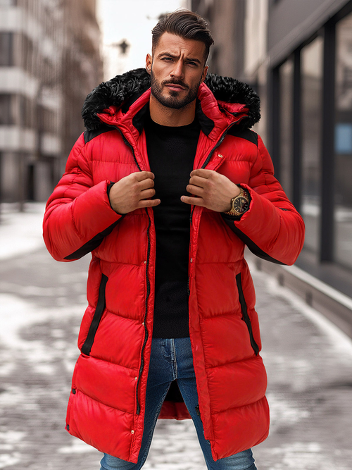 Men's Winter Jacket - Red OZONEE O/M800Z