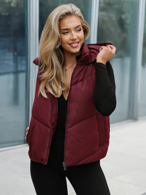 Women's Gilet - Burgundy OZONEE JS/16M9291/06