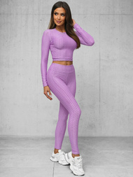 Two-piece tracksuit set light violet OZONEE O/22060Z