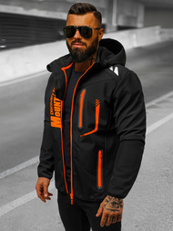 Men's Softshell Jacket - black and orange OZONEE JS/HH026/1