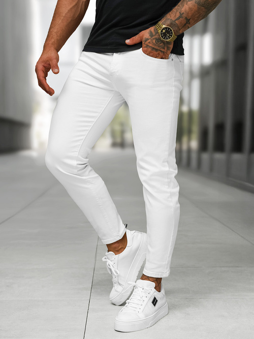 Men's Jeans - White OZONEE BL/JK884