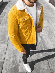 Men's Denim Jacket Yellow OZONEE JB/JP1179/4Z