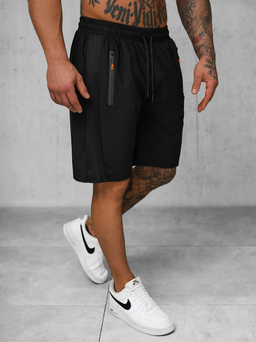 Men's sports shorts - black OZONEE JS/12K1803/3