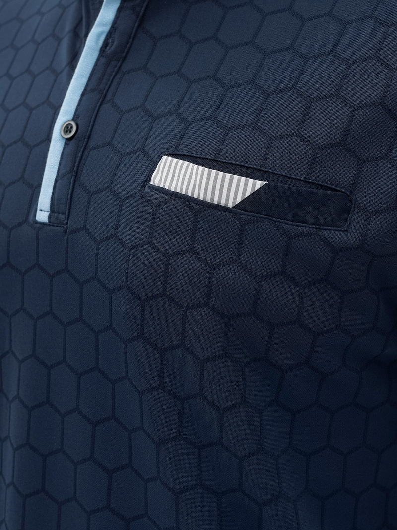 Men's Polo Shirt - Navy Blue OZONEE O/QQ923