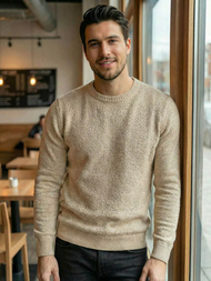 Men's Jumper - Beige OZONEE JS/59B3607/155