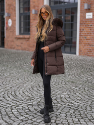 Women's Winter Jacket - Chocolate OZONEE JS/16M9059/158