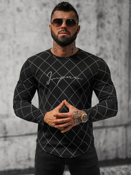 Men's Sweatshirt - Black OZONEE O/5919BZ