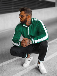 Men's Tracksuit - Green-Black OZONEE JS/8C99/22BZ