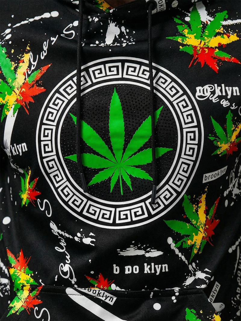 Men's Hoodie - Black OZONEE O/B269Z