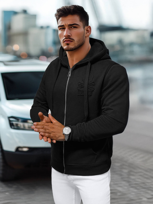 Men's Hoodie - Black OZONEE NB/MF2003Z