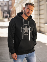 Men's Hoodie - Black OZONEE JS/65B3910/3