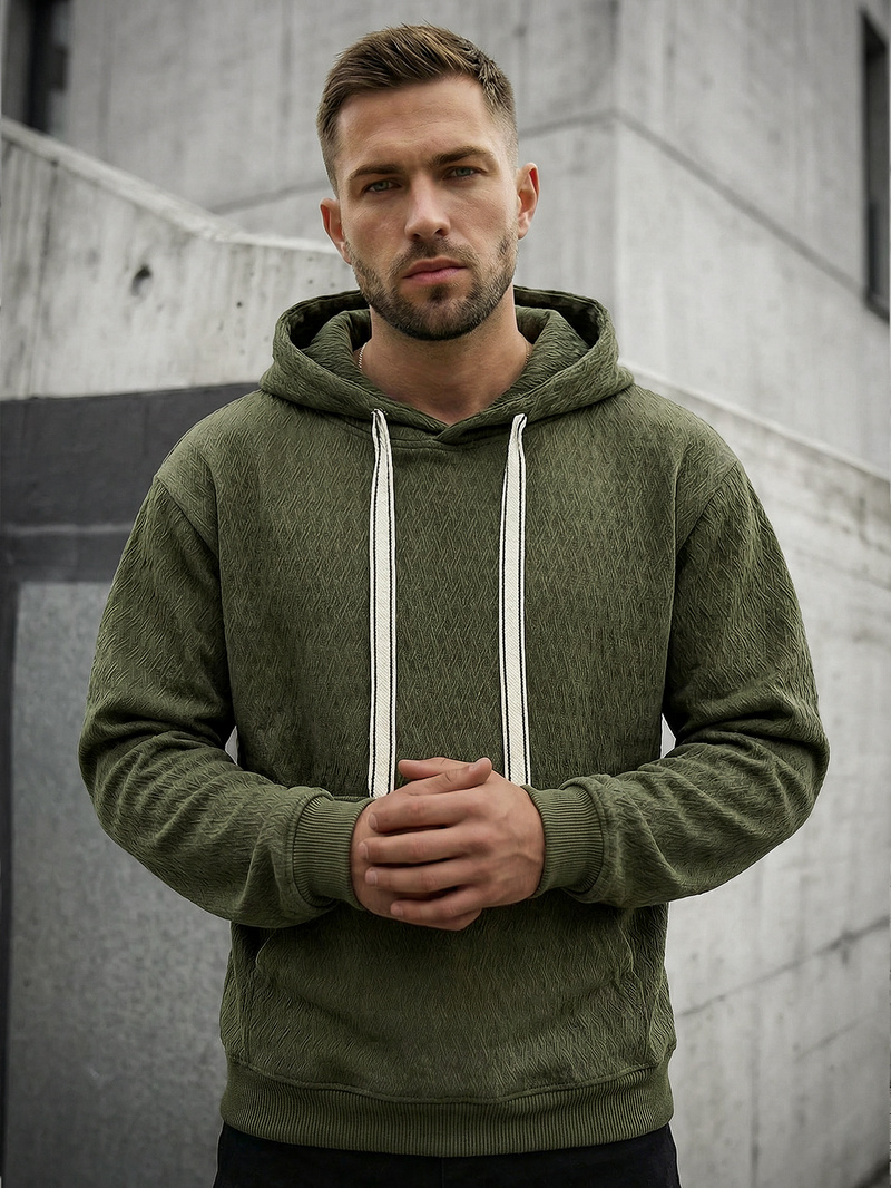 Men's Hoodie - Khaki OZONEE O/G3065