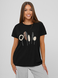Women's T-shirt - Black OZONEE JS/95T2566/3