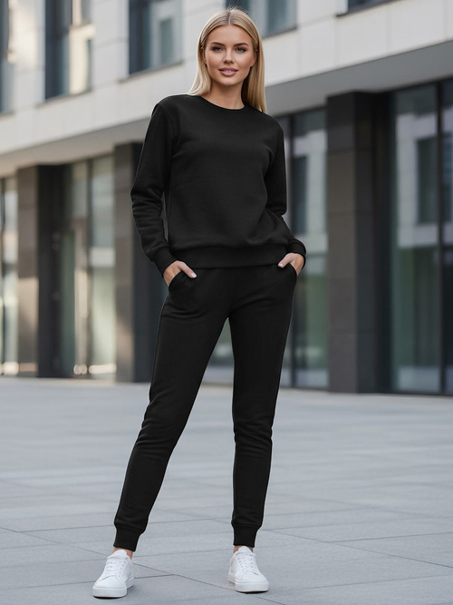 Two-piece tracksuit set black OZONEE JS/CKW01