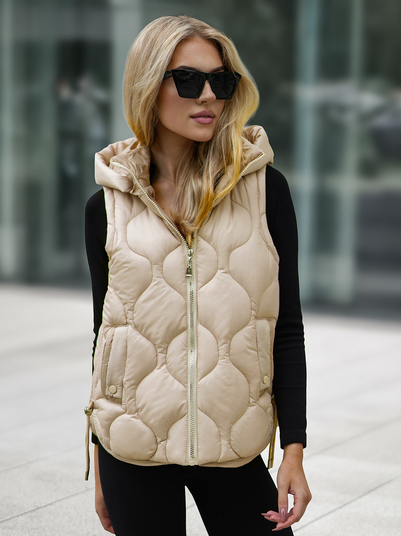 Women's Gilet - Beige OZONEE JS/5M3235/62