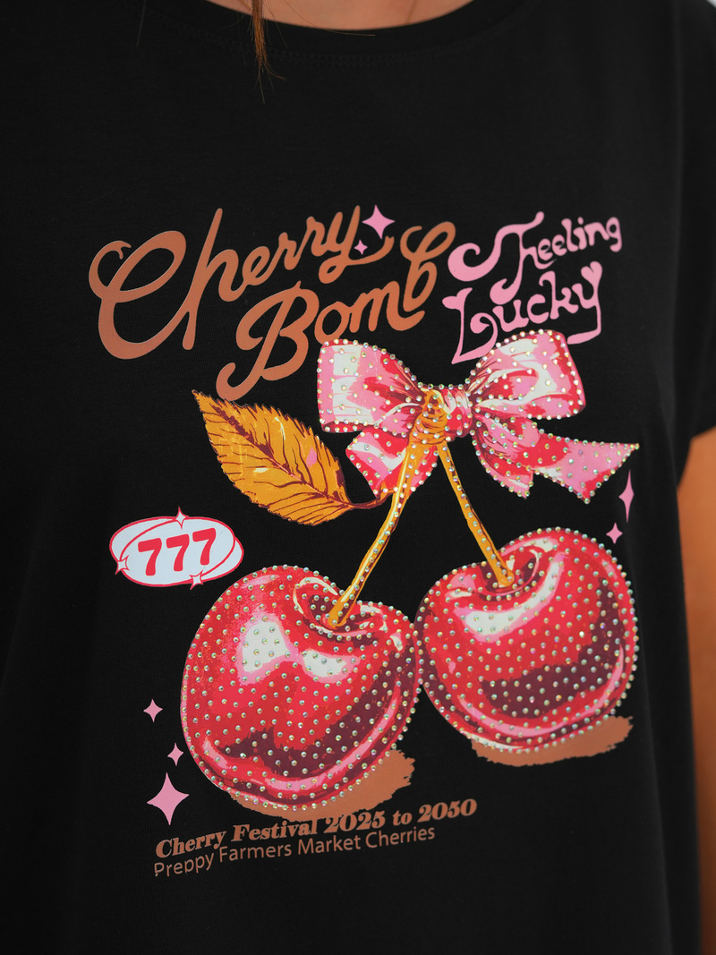 Women's T-shirt - Black OZONEE JS/95T2568/3