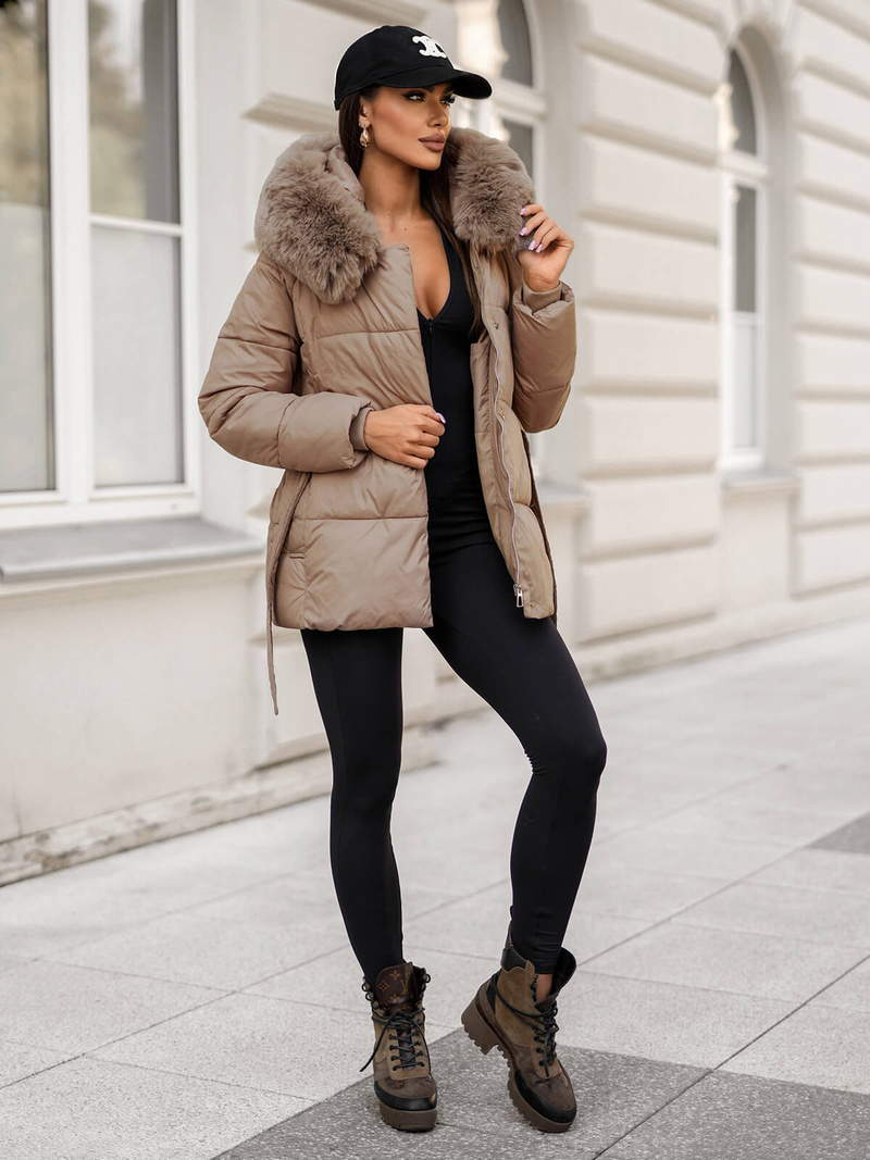 Women's Jacket - Beige OZONEE JS/16M9206/62