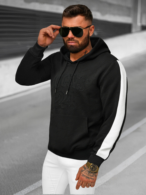 Men's Hoodie - Black OZONEE JS/3B579