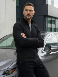 Men's Sweatshirt - Black OZONEE JS/2002Z