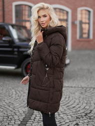 Women's Winter Jacket - Chocolate OZONEE JS/16M9302/158Z