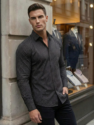 Men's Shirt - Black OZONEE V/V184Z