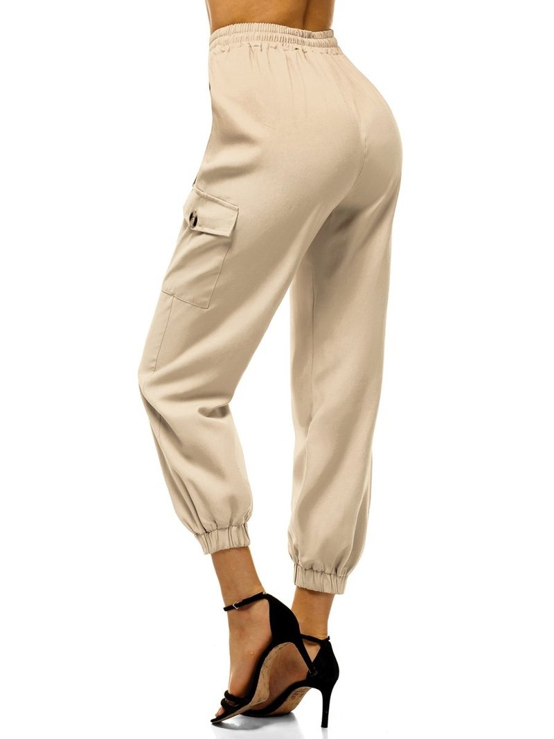 Women's joggers pants - Beige OZONEE O/HM006