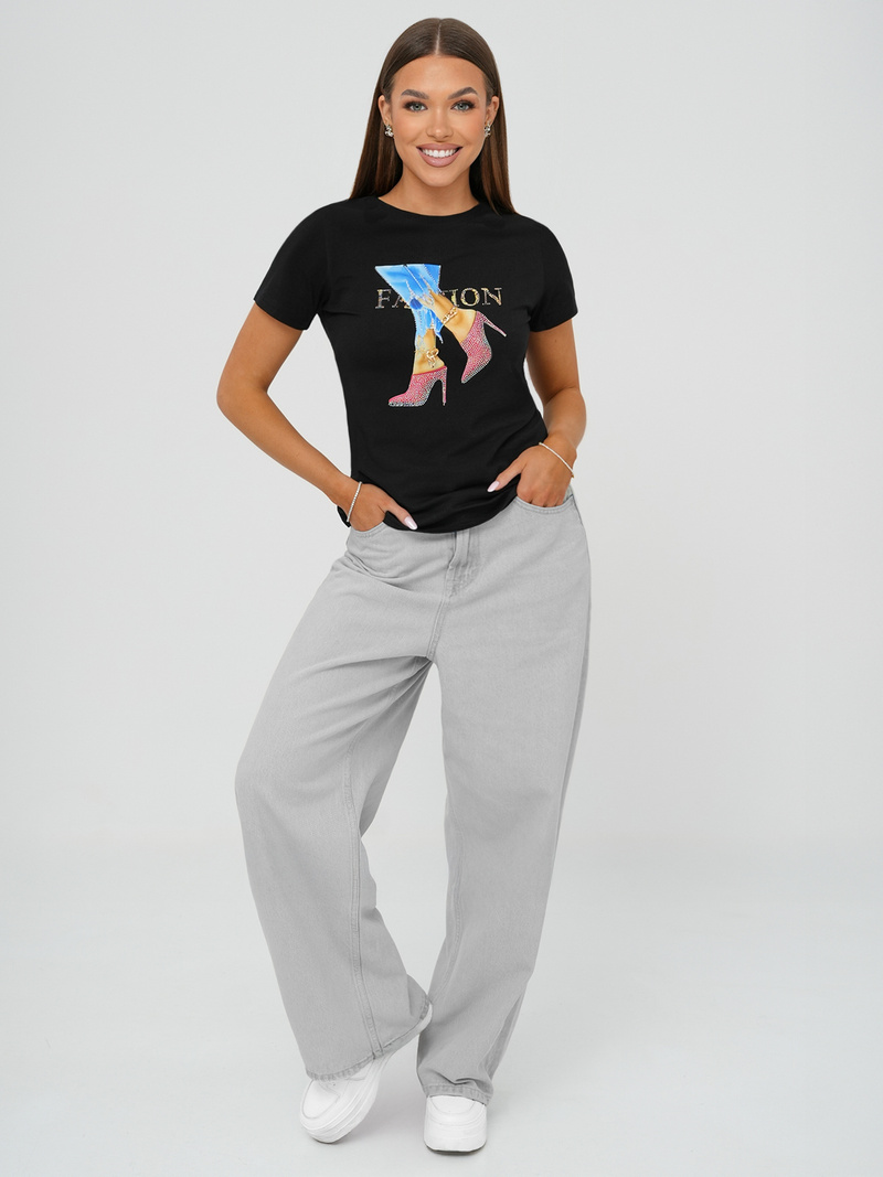 Women's T-shirt - Black OZONEE JS/96T690/3