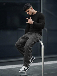 Men's Jeans - Dark Grey OZONEE O/KK2828/5Z