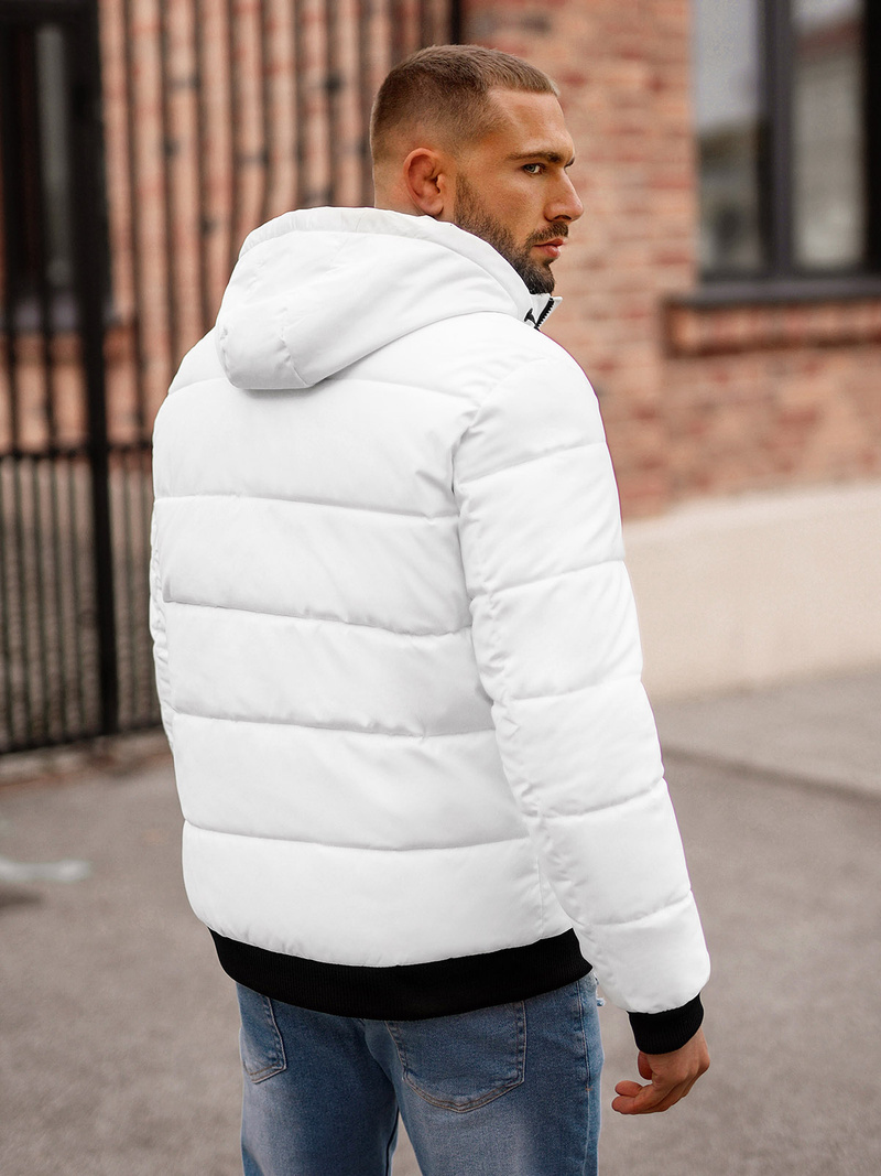 Men's Winter Jacket - White OZONEE JS/31M5031/281Z