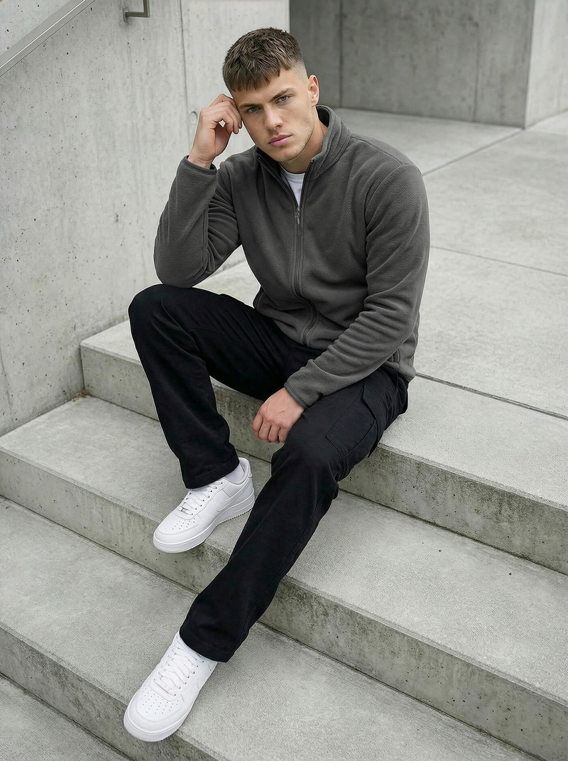 Men's Sweatshirt - Dark Grey OZONEE JS/HH016/5