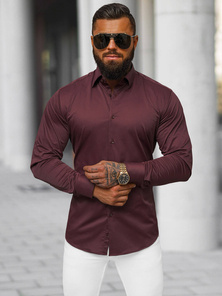 Men's Shirt - Burgundy OZONEE O/V109