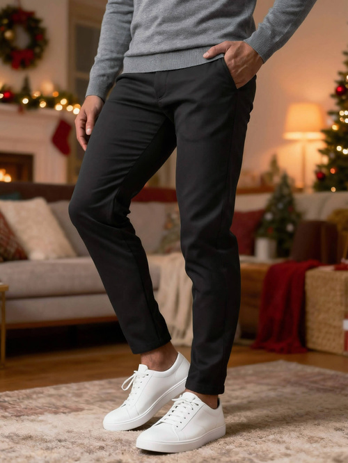 Men's Chinos - Black OZONEE V/6545Z