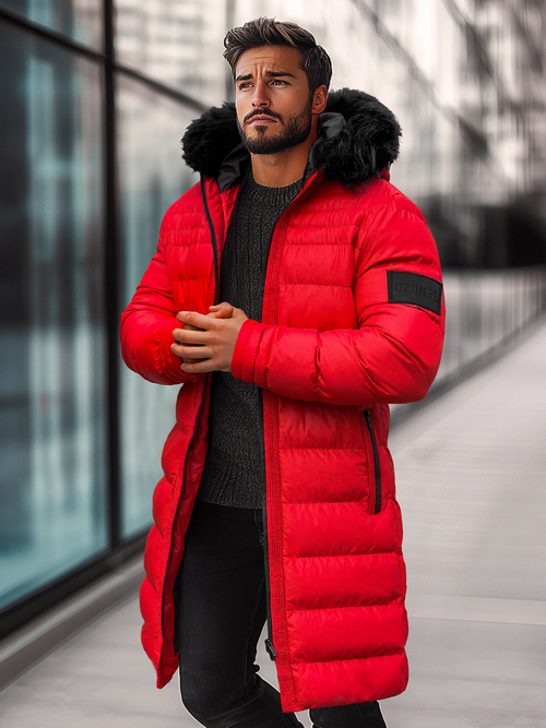 Men's Winter Jacket - Red OZONEE O/M801Z