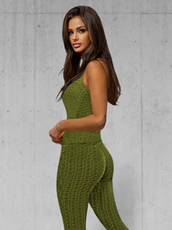 Two-piece tracksuit set khaki OZONEE JS/YW88037/7Z