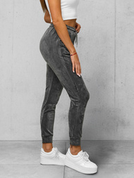 Women's Velour Sweatpants - Anthracite OZONEE JS/8K1532/6