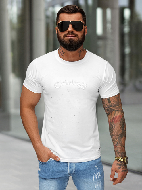 Men's T-shirt - White OZONEE O/QQ1386