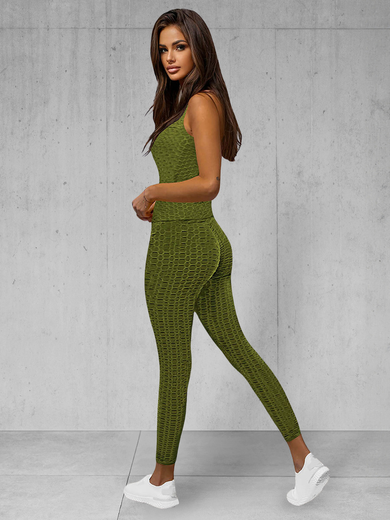 Two-piece tracksuit set khaki OZONEE JS/YW88037/7Z