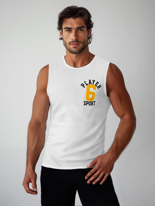 Men's Tank Top - White OZONEE JS/8B1717/1